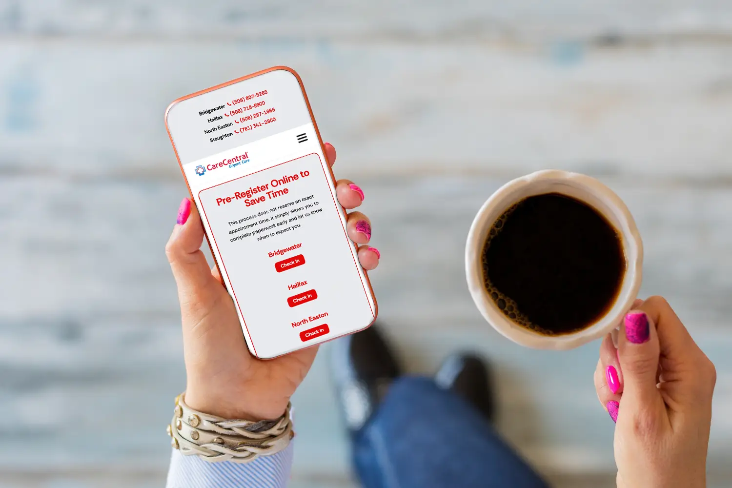 CareCentral Urgent Care website design by Pasternack Marketing