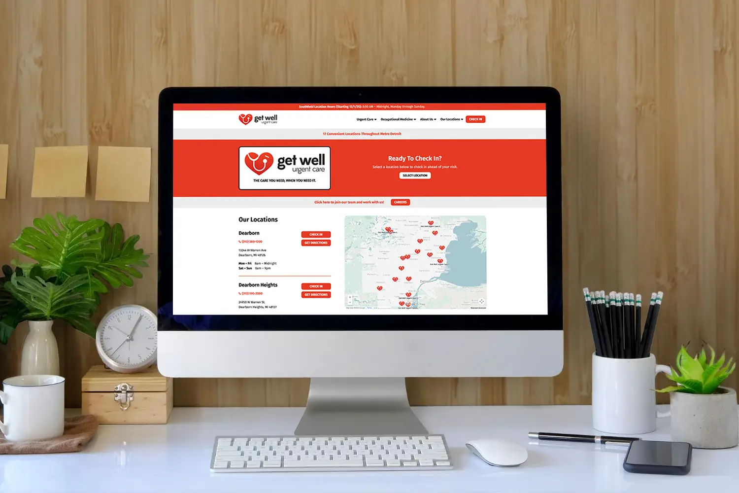 Get Well Urgent Care website design by Pasternack Marketing