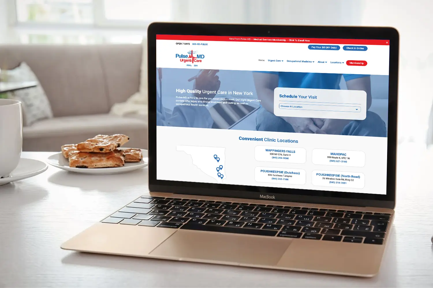 Pulse MD Urgent Care website design by Pasternack Marketing
